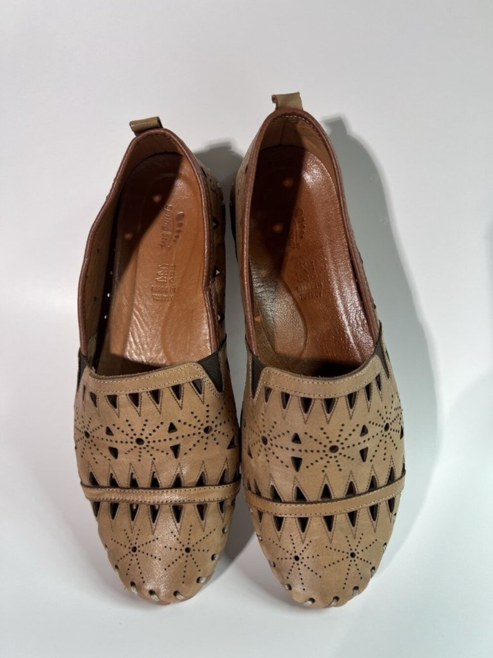Spring Step Fusaro Flats Loafers Slip On Leather Shoes Brown Made Turkey Sz 40 - Picture 12 of 14